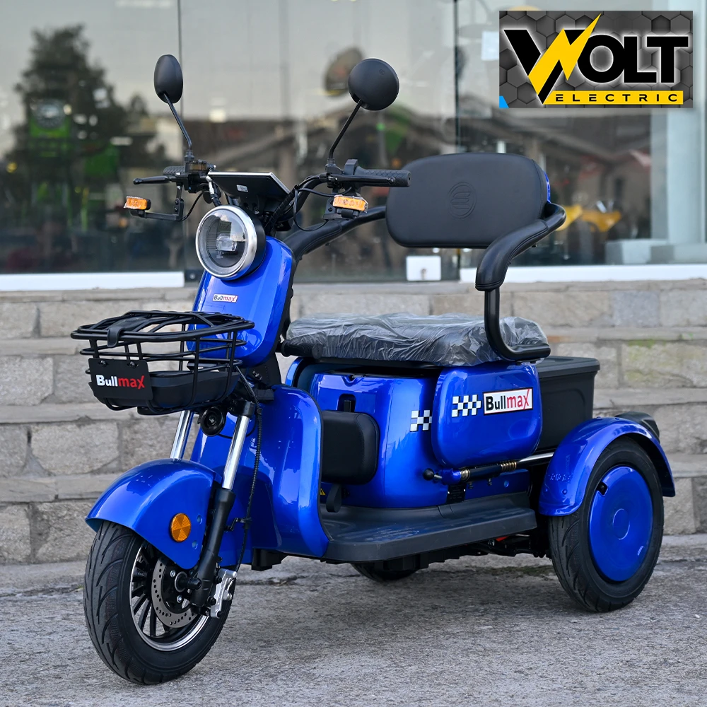 Триместна електрическа триколка c3, 2000w, 60v, 10” джанти, ce сертификат