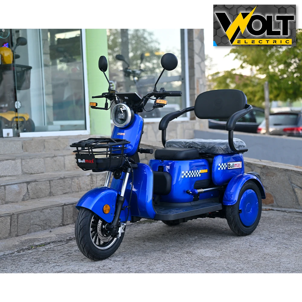 Триместна електрическа триколка c3, 2000w, 60v, 10” джанти, ce сертификат