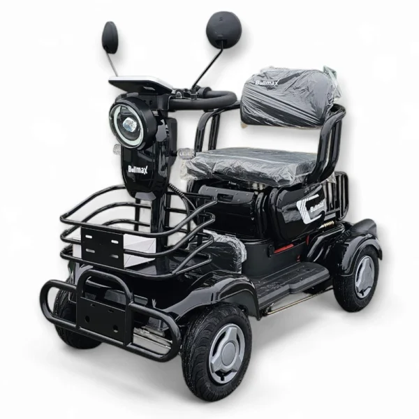 Електрическа четириколка за възрастнии трудноподвижни bullmax a9, 1500w, 48v, 20ah, черна