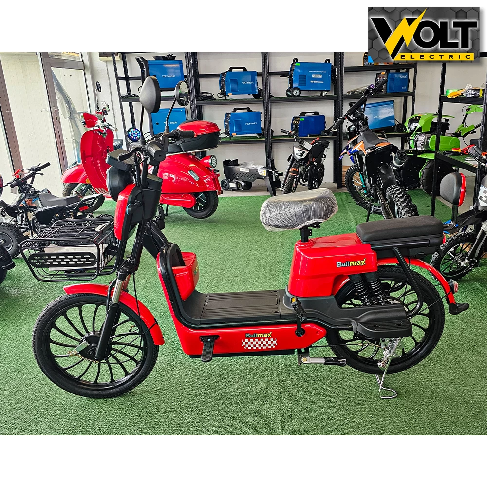 Двуместен електрически скутер с педали bullmax fly 20" джанти, 750w, red