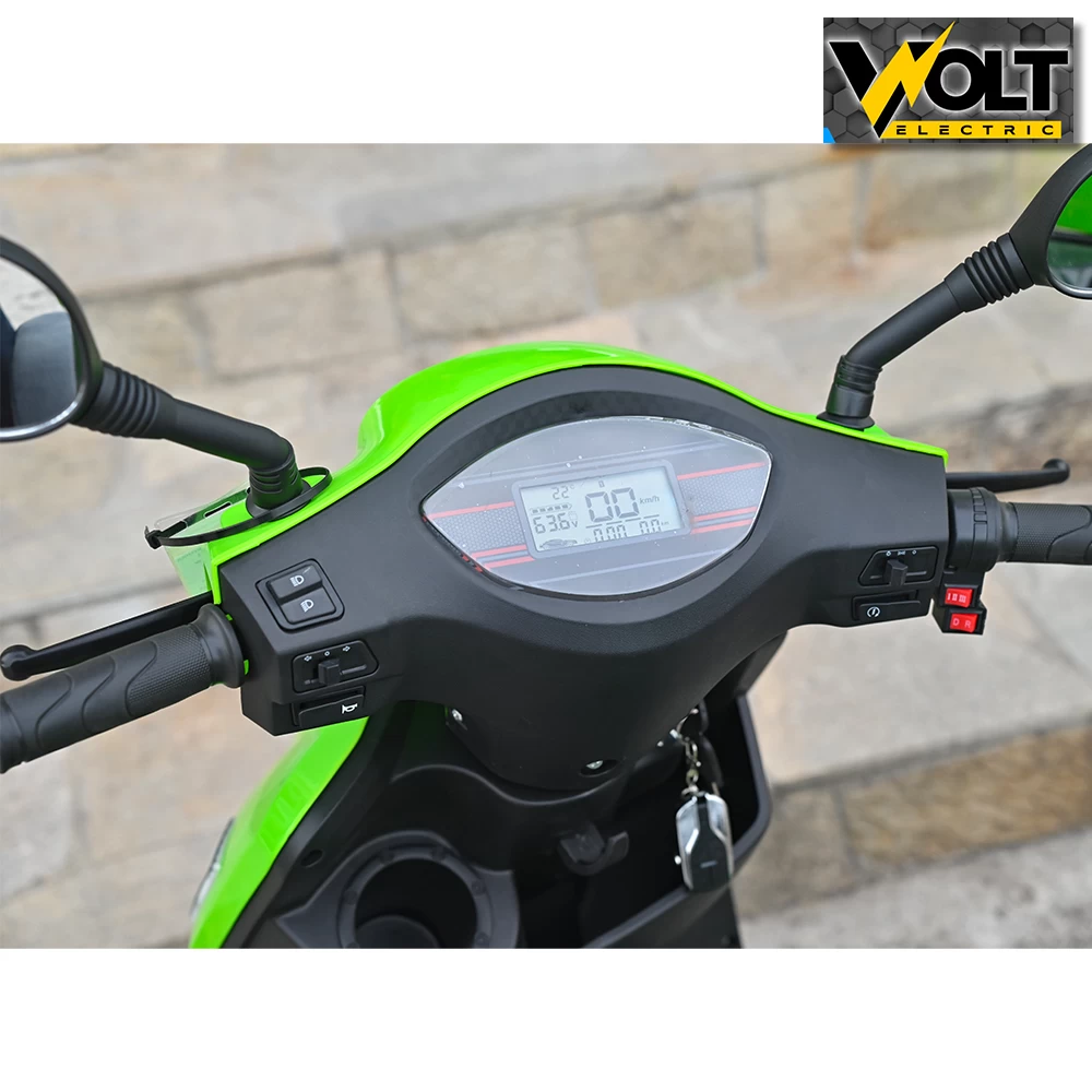 Луксозна електрическа триколка volt electric fm1, bt, рекуперация, магнитна спирачка, зелена