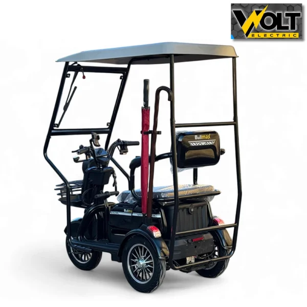 Електрическа триколка с покрив bullmax c2, 2+1 места, 60v, 1500w