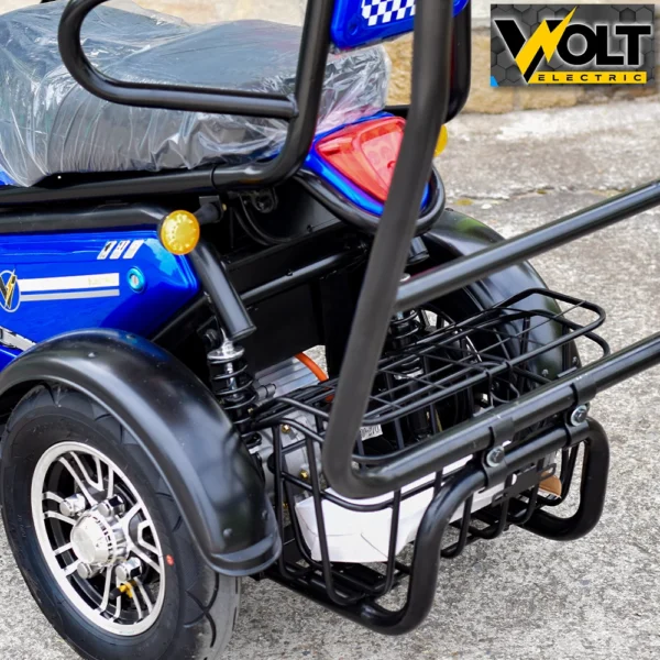 Електрическа триколка volt electric pudding с покрив и страници, 1800w, blue