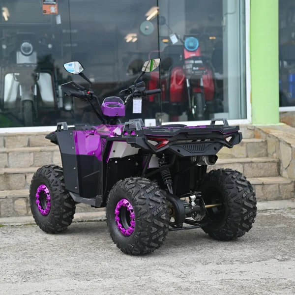 atv 150 кубика, полуавтомат, четиритактово, zigo, лилаво, с теглич