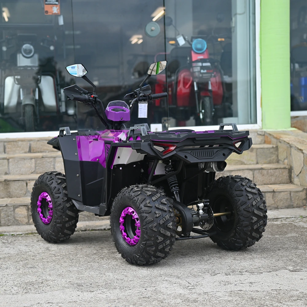 atv 150 кубика, полуавтомат, четиритактово, zigo, лилаво, с теглич