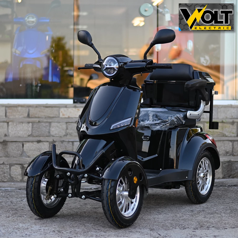 Електрическа четириколка volt electric fm4 led с магнитна спирачка и рекуперация black