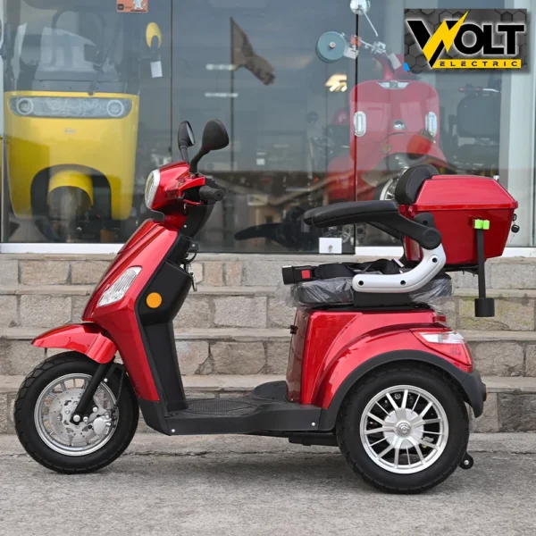 Луксозна електрическа триколка volt electric fm1, red, рекуперация, магнитна спирачка