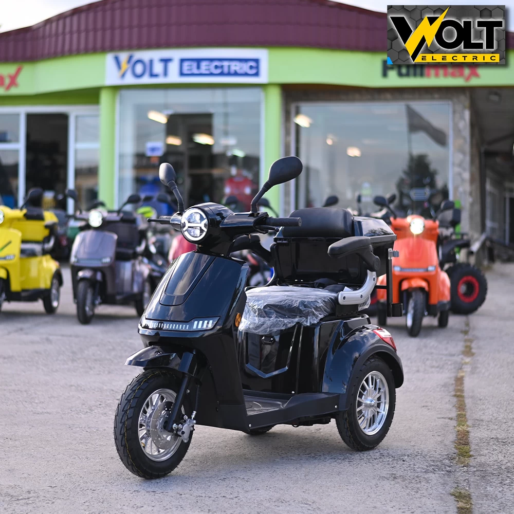 Премиум електрическа триколка volt electric fm1 led robot, с рекуперация и магнитна спирачка, 1500w, 60v