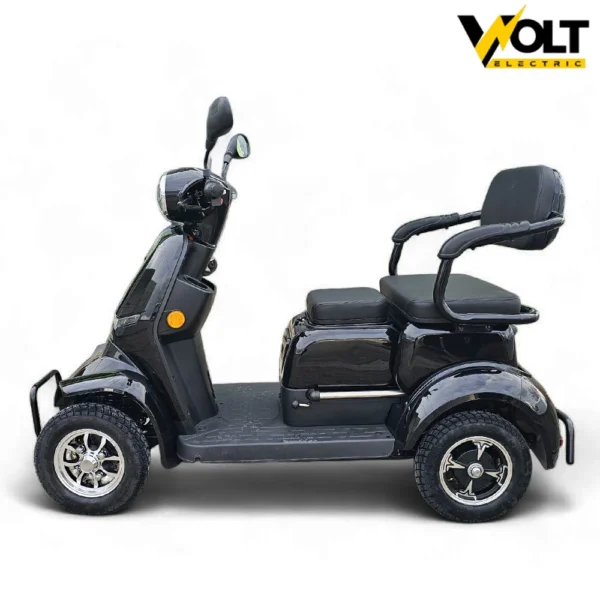 Двуместна електрическа четириколка volt electric comfort duo, 2000w, 60v, 20ah, ce сертификат, черен лак