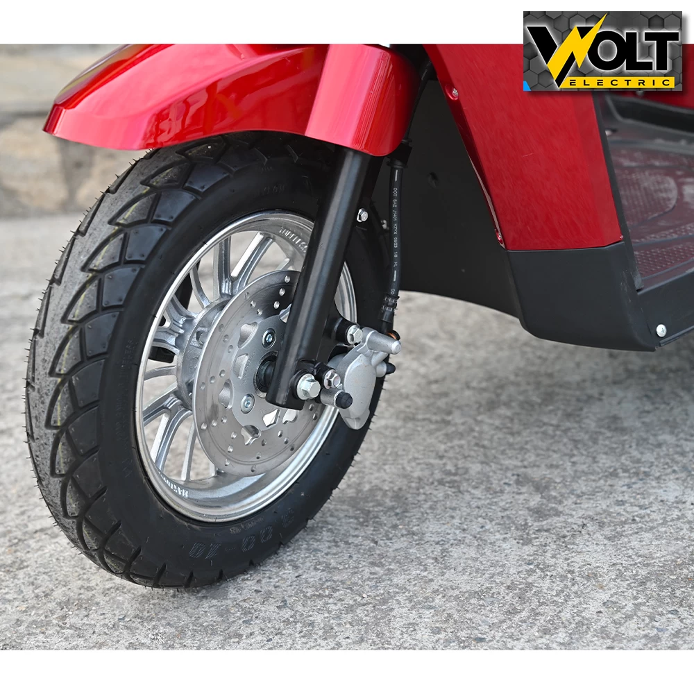Луксозна електрическа триколка volt electric fm1, red, рекуперация, магнитна спирачка