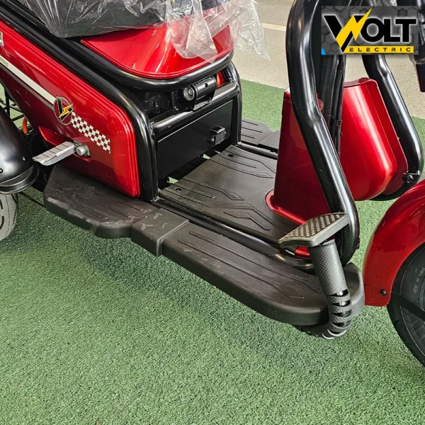 Двуместна електрическа триколка volt electric pudding pro 1800w, червена