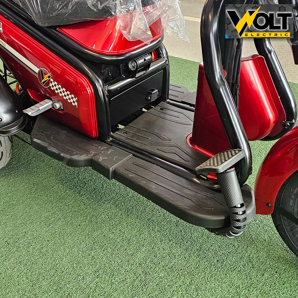 Двуместна електрическа триколка volt electric pudding pro 1800w, червена