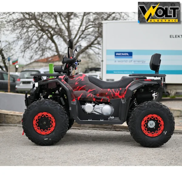 atv bullmax intruder 250cc, лебедка, теглич, r/n/d автоматик, full екстри, червен камуфлаж
