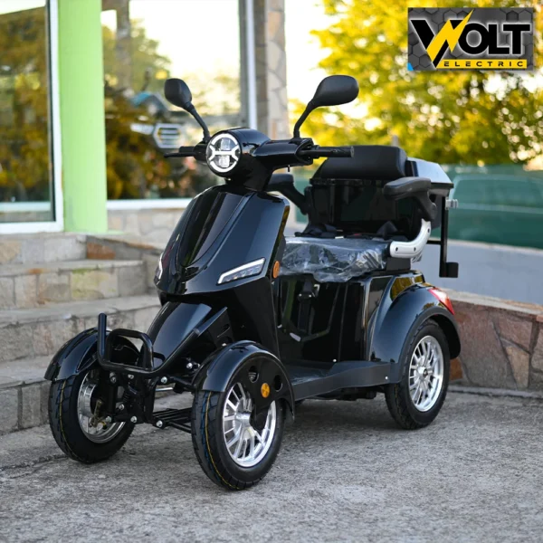 Електрическа четириколка volt electric fm4 led с магнитна спирачка и рекуперация black