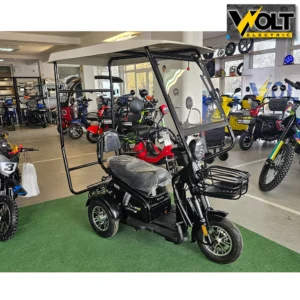 Електрическа триколка volt electric pudding с покрив и страници, 1800w, black