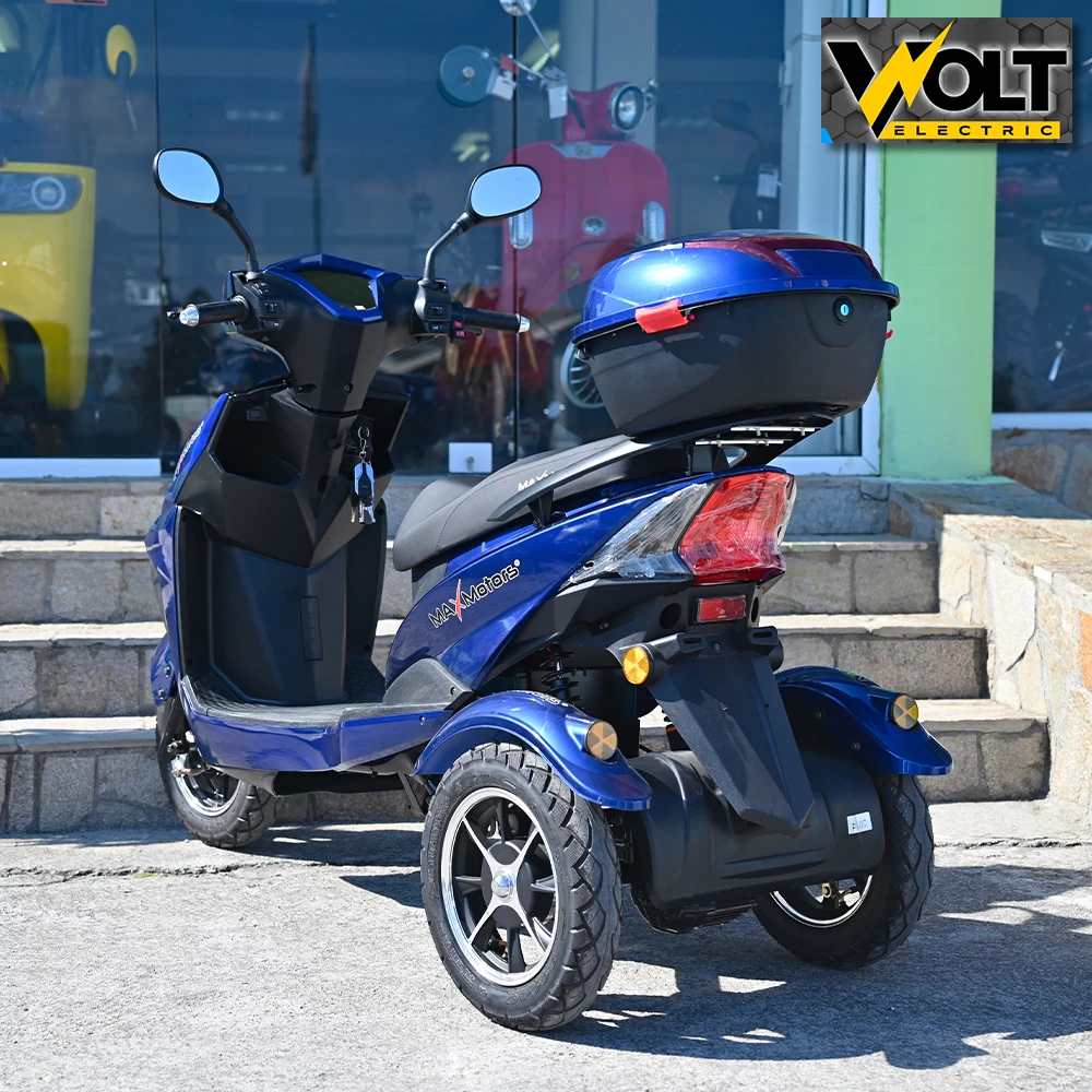 Електрически скутер триколка max motors sport 1500w blue