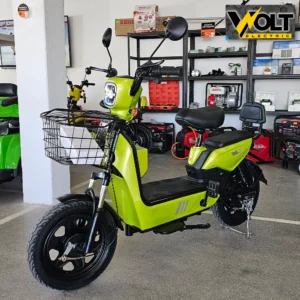 Двуместен електрически скутер велосипед с педали bullmax buzz 16" джанти, 750w, 12ah, зелен