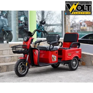 Двуместна cargo електрическа триколка volt electric a10, 1500w, red