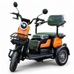 Електрическа триколка max motors x1, 1500w, 48v, 20ah, оранжев металик