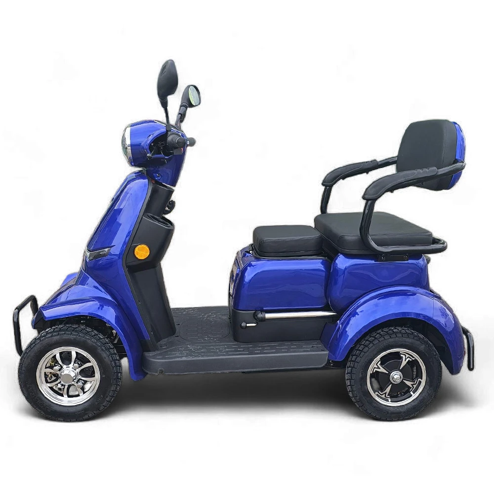 Двуместна електрическа четириколка volt electric comfort duo, 2000w, 60v, 20ah, ce сертификат, тъмносин металик