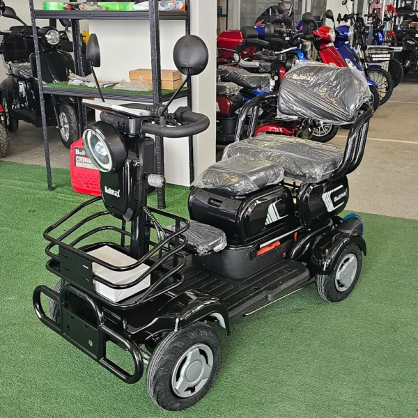 Електрическа четириколка за възрастнии трудноподвижни bullmax a9, 1500w, 48v, 20ah, черна