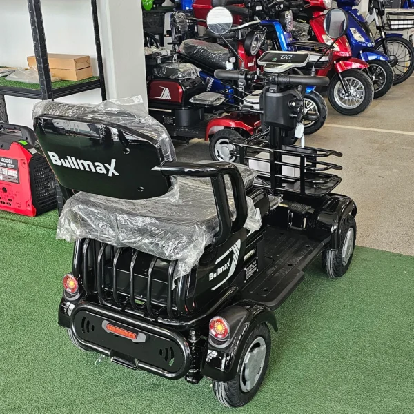 Електрическа четириколка за възрастнии трудноподвижни bullmax a9, 1500w, 48v, 20ah, черна