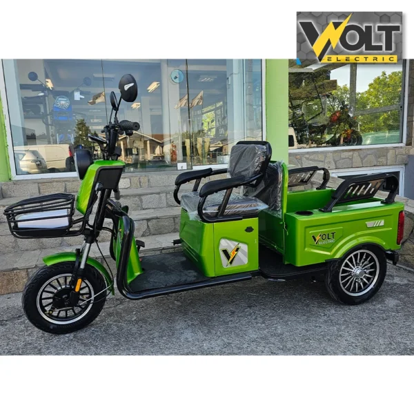 Двуместна cargo електрическа триколка volt electric a10 green, 1500w