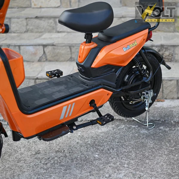 Двуместен електрически скутер велосипед с педали bullmax buzz 16" джанти, 750w, 12ah, оранжев