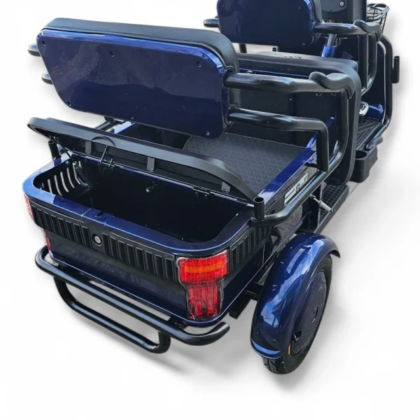Триместна cargo електрическа триколка bullmax b10 2000w, 60v, 40ah, тъмносиня