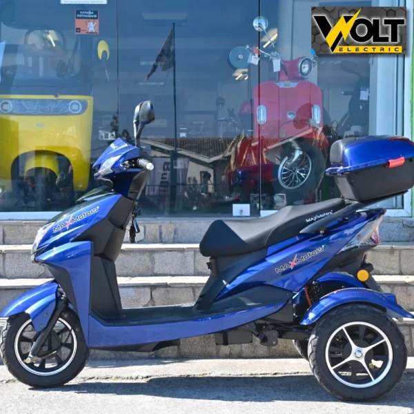 Електрически скутер триколка max motors sport 1500w blue