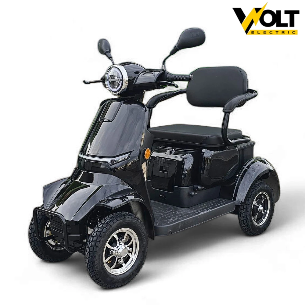 Двуместна електрическа четириколка volt electric comfort duo, 2000w, 60v, 20ah, ce сертификат, черен лак