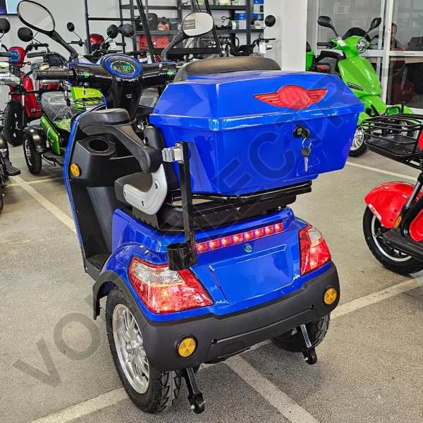 Премиум електрическа триколка volt electric fm1 led robot, с рекуперация и магнитна спирачка, 1500w, 60v, blue