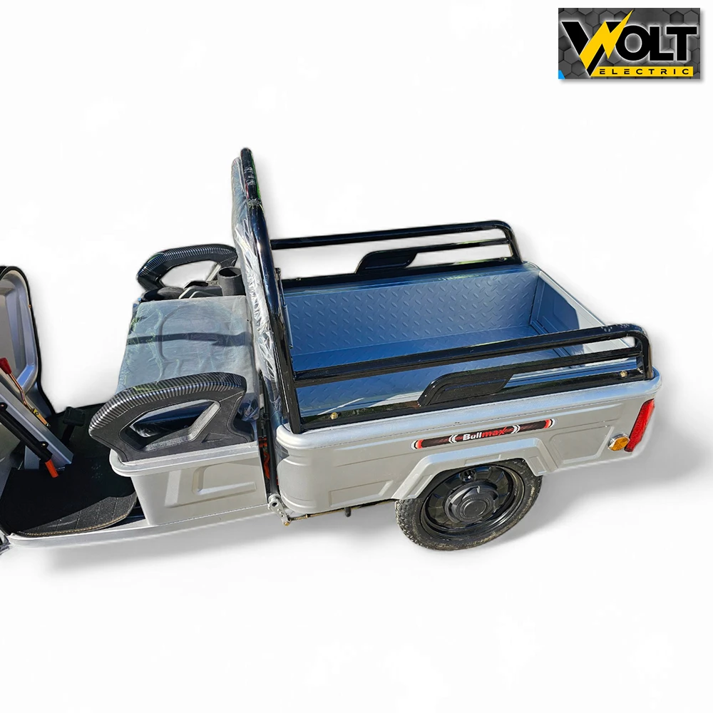 Електрическа cargo товарна триколка bullmax s 500, 60v, 20ah, 500кг. товароносимост, сив металик