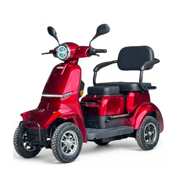 Двуместна електрическа четириколка volt electric comfort duo, 2000w, 60v, 20ah, ce сертификат, червен металик