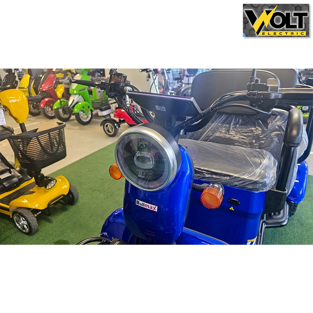 tриместна карго триколка bullmax b10 ce cargo, 2000w, 60v, със ce сертификат