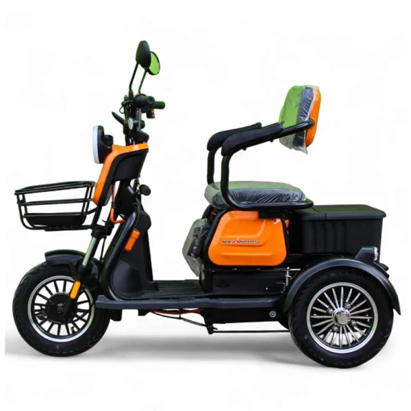 Електрическа триколка max motors x1, 1500w, 48v, 20ah, оранжев металик