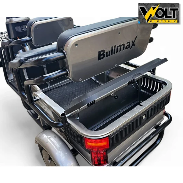 Триместна cargo електрическа триколка bullmax b10 2000w, 60v, 40ah, сива