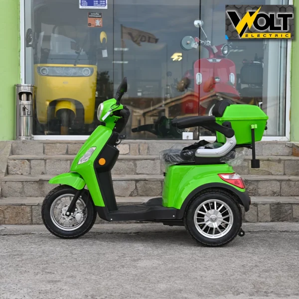 Луксозна електрическа триколка volt electric fm1, bt, рекуперация, магнитна спирачка, зелена
