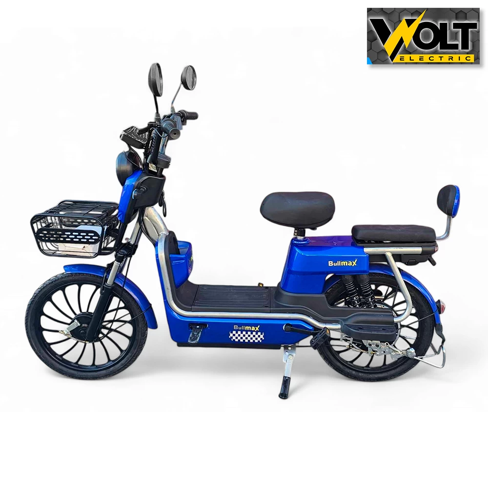 Двуместен електрически скутер с педали bullmax fly 20" джанти, 750w, 12ah, blue