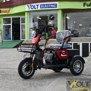 Електрическа триколка bullmax c1 max, големи 10'' гуми, 1500w, тъмночервено бордо, металик