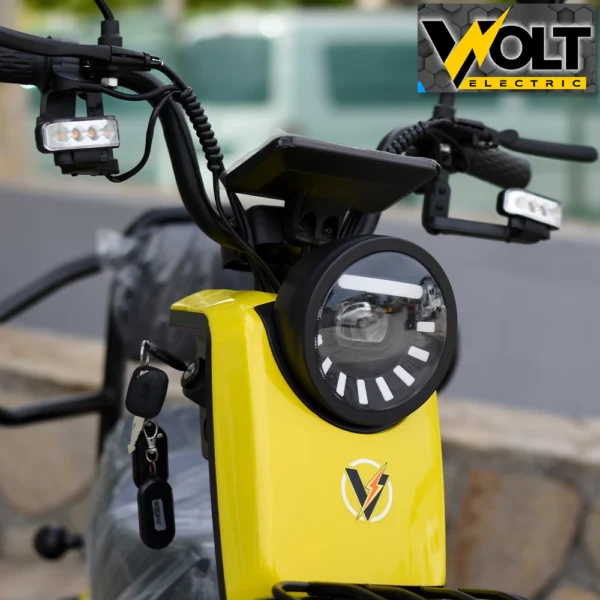 Двуместна електрическа триколка volt electric pudding pro 1800w, жълта