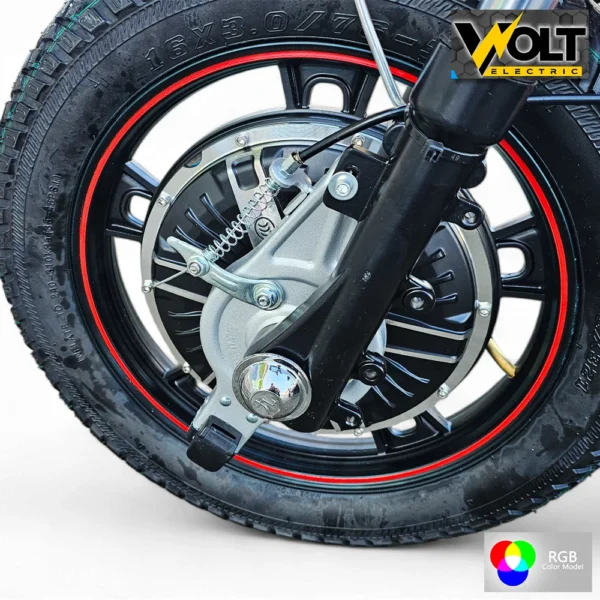 Електрическа триколка volt electric a3 traffic pro rgb 750w, дисплей, крачна спирачка, 2 кошници, led светлини, червен металик