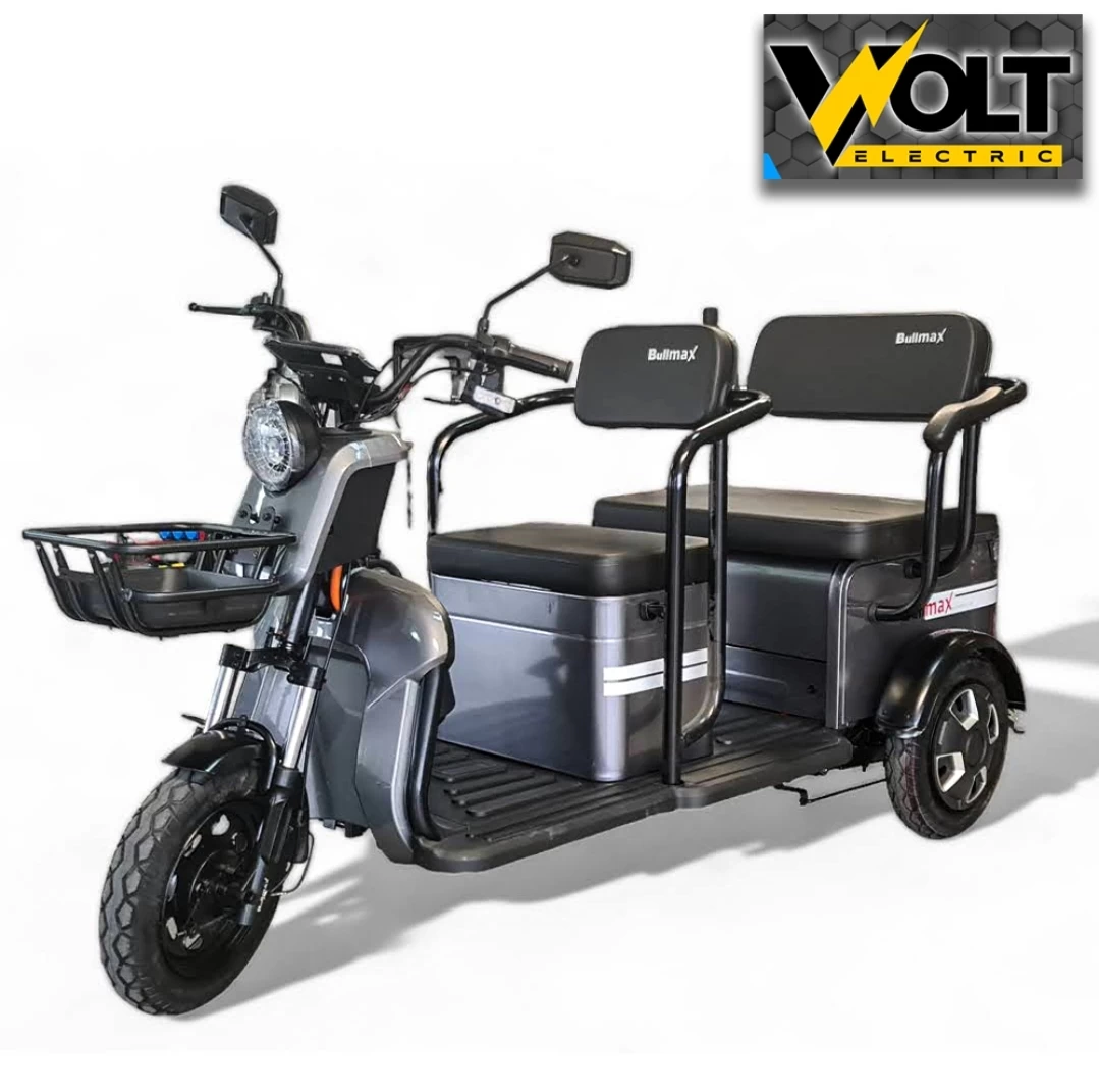 Триместна cargo електрическа триколка bullmax b10 2000w, 60v, 40ah