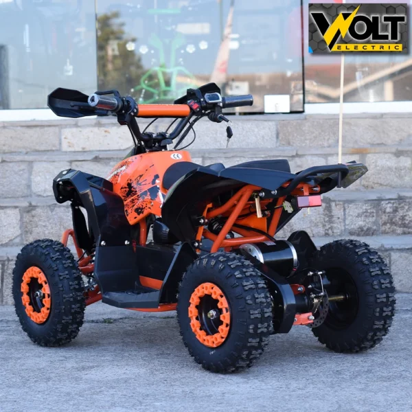 Детско електрическо atv nighthawk 1200w, 36v, orange, с родителски контрол, музика и флаг