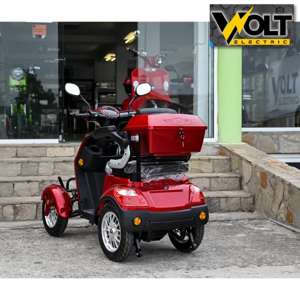 Електрическа четириколка volt electric fm4 led с магнитна спирачка и рекуперация red