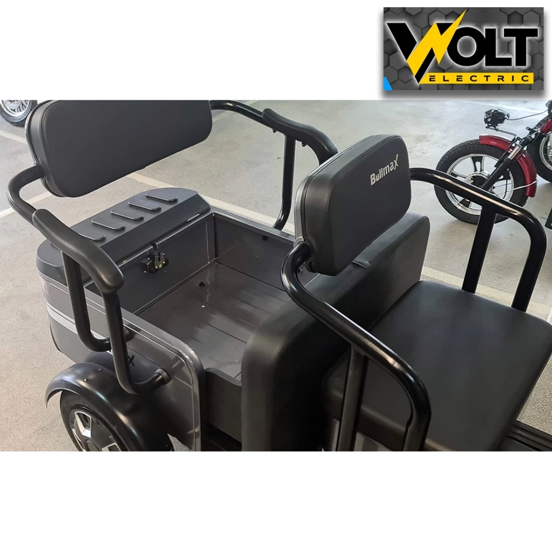Триместна cargo електрическа триколка bullmax b10 2000w, 60v, 40ah