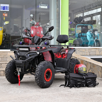 ATV BULLMAX INTRUDER 250cc, лебедка, теглич, R/N/D автоматик, FULL екстри, червен камуфлаж