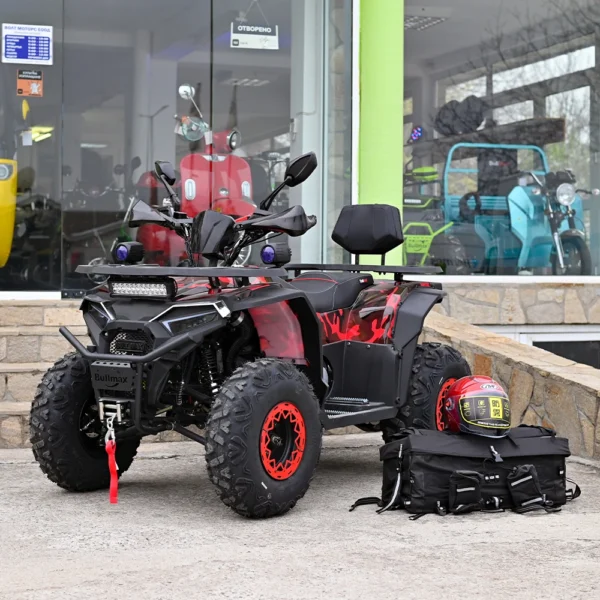 atv bullmax intruder 250cc, лебедка, теглич, r/n/d автоматик, full екстри, червен камуфлаж