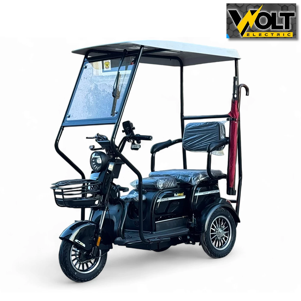 Електрическа триколка с покрив bullmax c2, 2+1 места, 60v, 1500w