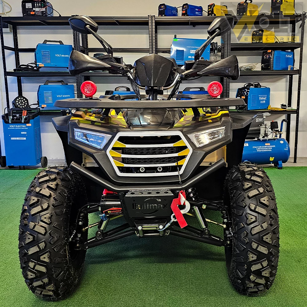 Бензиново АТВ bullmax 200cc, r/n/d автоматик, лебедка, теглич, маслено охлаждане, yellow camouflage